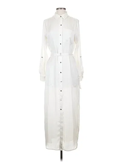 Pre-owned Dkny Casual Dress In White