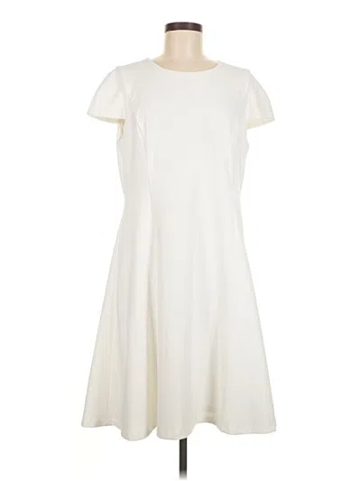 Pre-owned Dkny Casual Dress In White