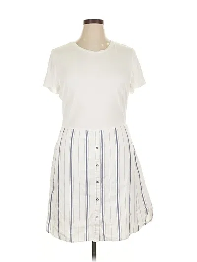 Pre-owned Dkny Casual Dress In White