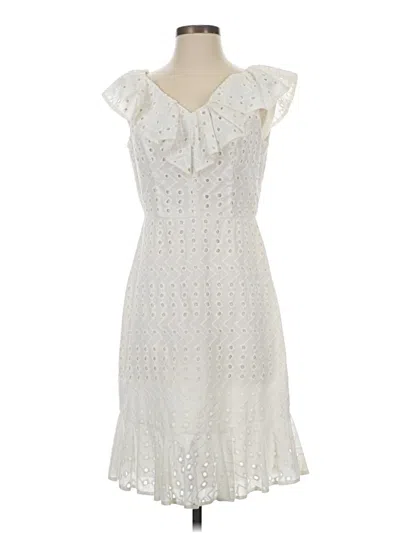 Pre-owned Dkny Casual Dress In White