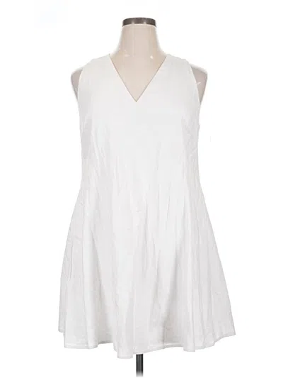 Pre-owned Dkny Casual Dress In White