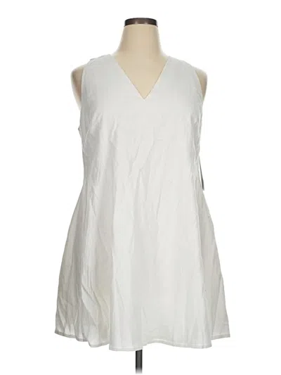 Pre-owned Dkny Casual Dress In White