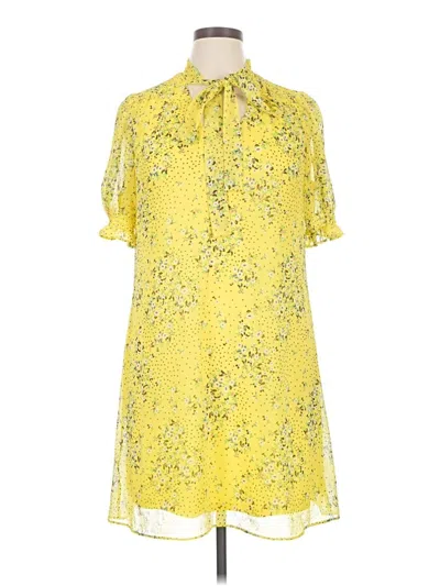 Pre-owned Dkny Casual Dress In Yellow