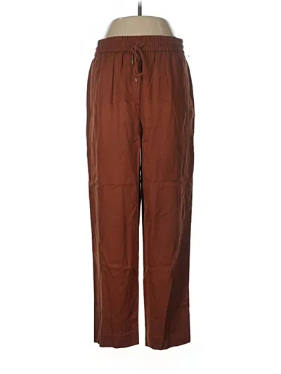 Pre-owned Dkny Casual Pants In Brown