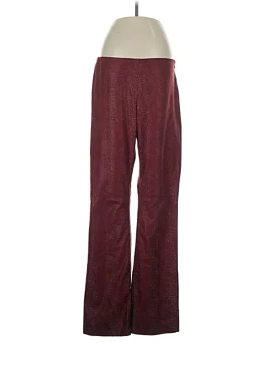 Pre-owned Dkny Casual Pants In Burgundy