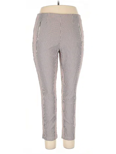 Pre-owned Dkny Casual Pants In Gray