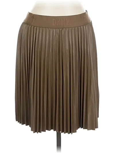 Pre-owned Dkny Casual Skirt In Brown