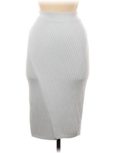 Pre-owned Dkny Casual Skirt In Gray