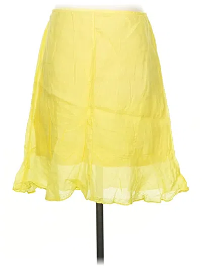 Pre-owned Dkny Casual Skirt In Yellow