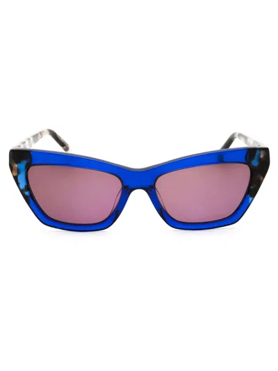 Dkny Cat Eye Women's Sunglasses In Blue