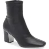 Dkny Cavale Square Toe Block Heel Boot In Black