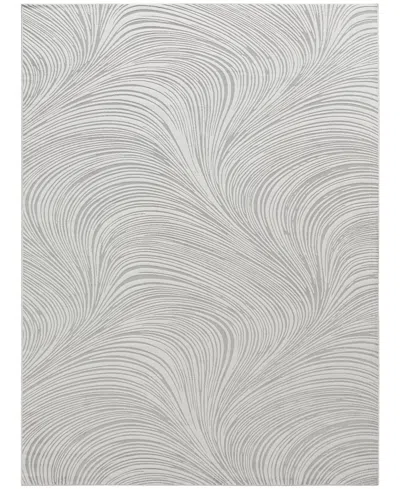 Dkny Central Park West Cep02 7'8"x9'8" Area Rug In Gray