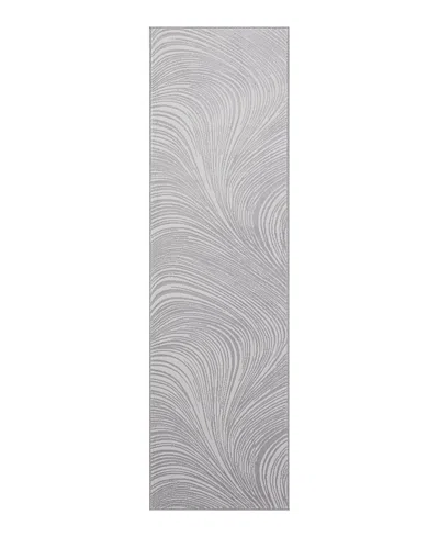 Dkny Central Park West Cep02 Runner Area Rug, 2' X 6' In Gray
