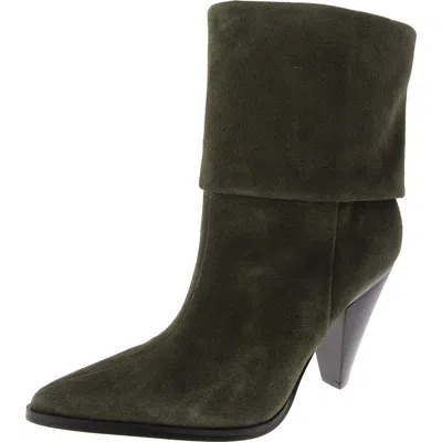 Dkny Cerise Womens Block Heel Faux Suede Ankle Boots In Multi