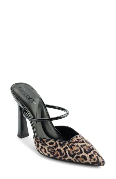 Dkny Cerri Mary Jane Pointed Toe Mule Pump In Natural/black