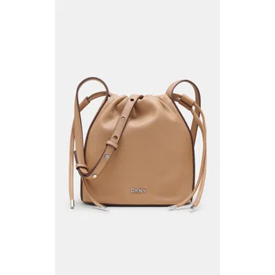 Dkny Channing Small Drawstring In Cappucino