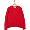 Dkny Cheetah Chenille Sweater In Red