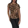 Dkny Cheetah Print Slub Jersey T-shirt In Animal Print