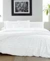 Dkny Chenille Stripe 3-pc. Comforter Set, King In White