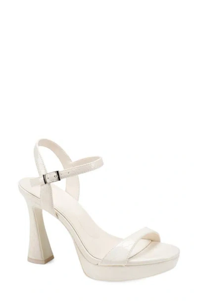 Dkny Cherish Ankle Strap Platform Sandal In Neutral