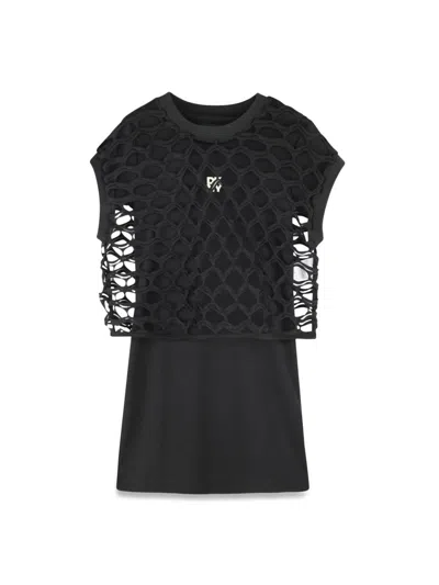 Dkny Chic Mini Dress For Girls In Black