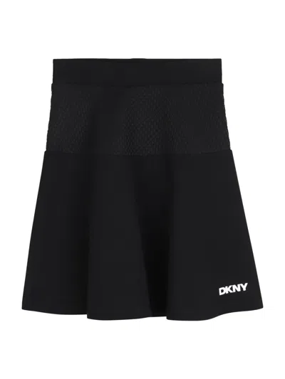 Dkny Chic Mini Skirt For Girls In Black