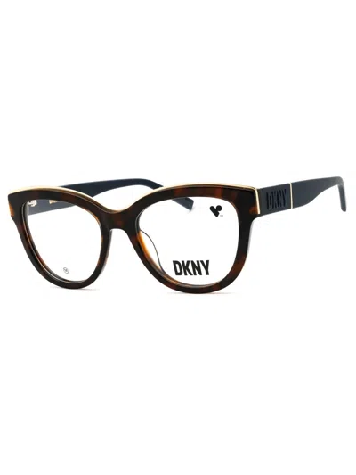 Dkny Chic Round Eyeglasses For Women In Brown