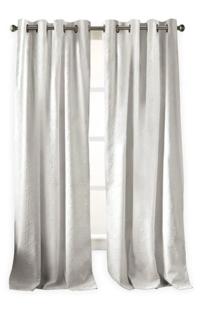 Dkny Chrysanthemum Curtain Panel, 84 X 50 In White