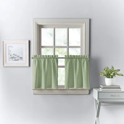 Dkny Chrysanthemum Floral Window Tier Pair In Green