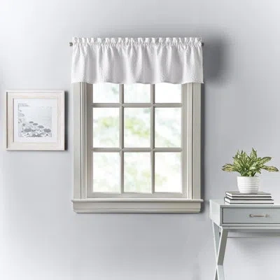 Dkny Chrysanthemum Floral Window Valance In White