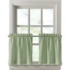 Dkny Chrysanthemum Set Of 2 Floral Tier Curtains In Sage