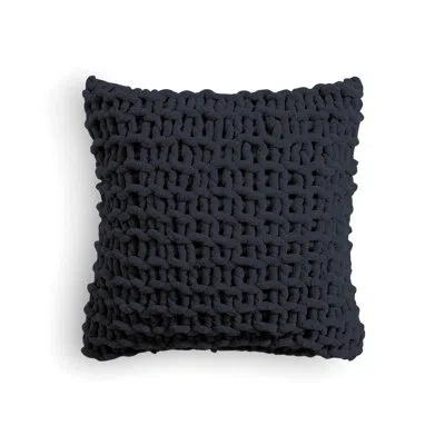 Dkny Chunky Knit 20in X 20in Decorative Pillow Black