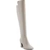 Dkny Cilli Knee High Womens Comfort Insole Manmade Thigh-high Boots In White