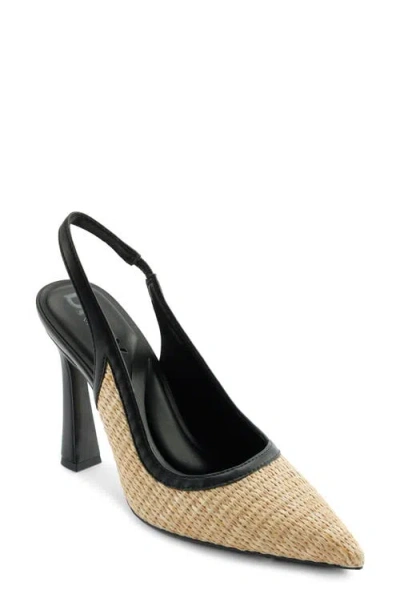 Dkny Cinette Slingback Pump In Natural/black
