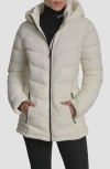 Dkny Cire Packable Hooded Puffer Jacket In Neutral