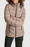 Dkny Cire Packable Hooded Puffer Jacket In Thistle