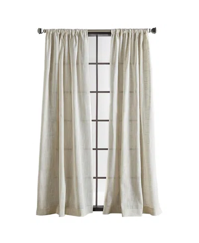 Dkny Classic 108" Poletop Out Lined Set, 2 Piece In Natural