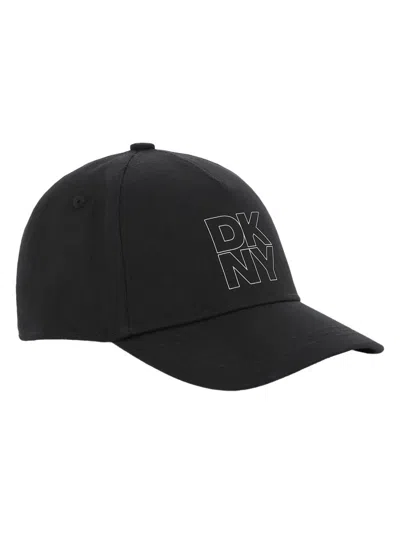 Dkny Classic Cotton Hat For Kids In Black