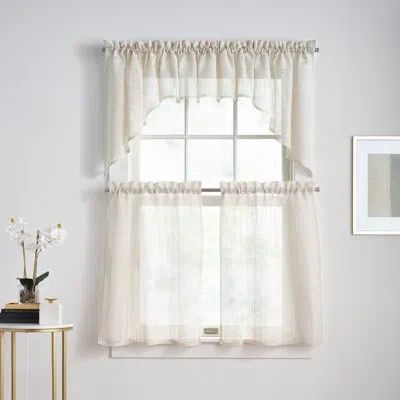 Dkny Classic Linen Window Swag Pair 60 X 14 Linen In Gray