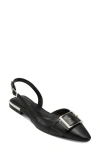 Dkny Clemma Pointed Toe Slingback Flat In Black
