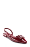 Dkny Clemma Pointed Toe Slingback Flat In Ruby Red