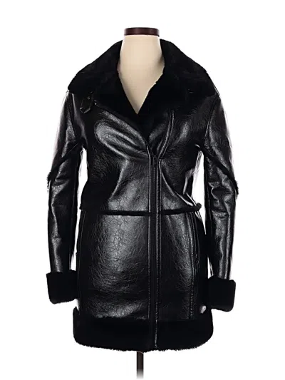 Pre-owned Dkny Coat In Black