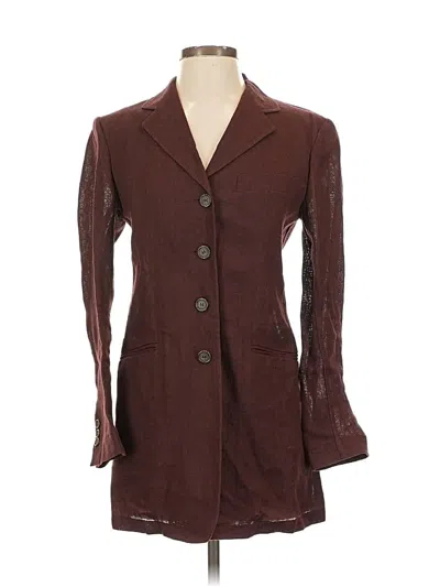 Pre-owned Dkny Coat In Brown