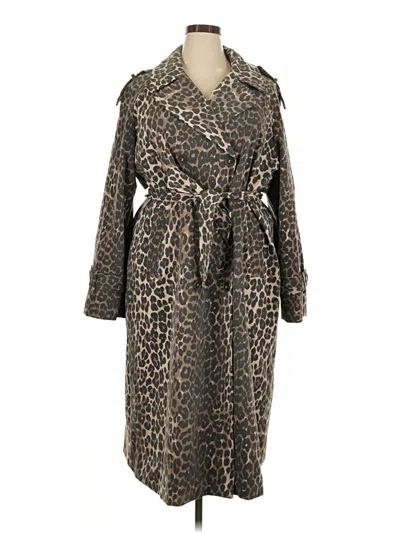 Pre-owned Dkny Coat In Brown