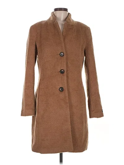 Pre-owned Dkny Coat In Brown