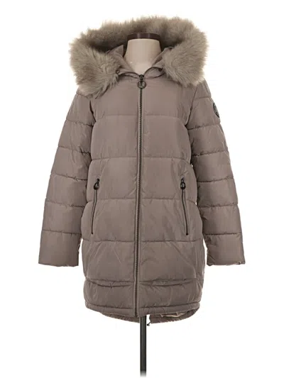 Pre-owned Dkny Coat In Gray