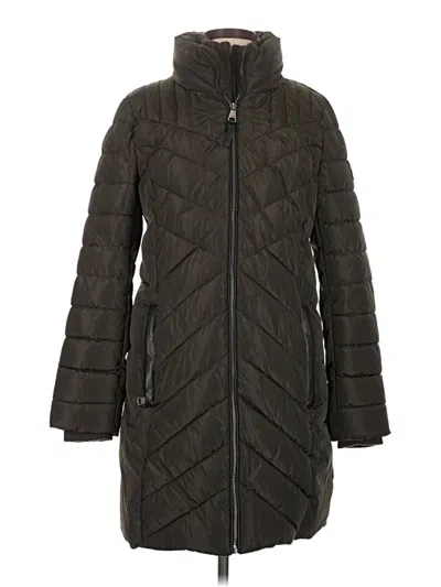 Pre-owned Dkny Coat In Green