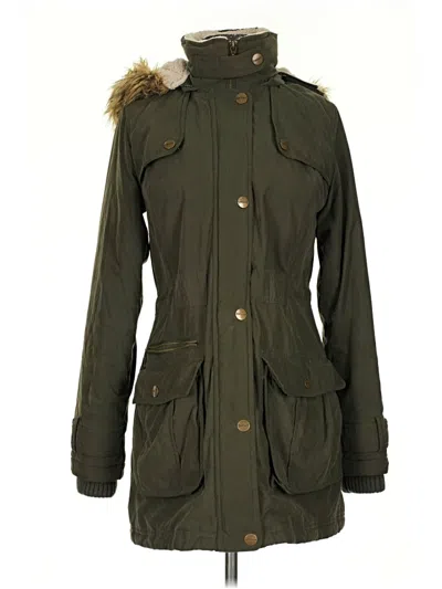 Pre-owned Dkny Coat In Green