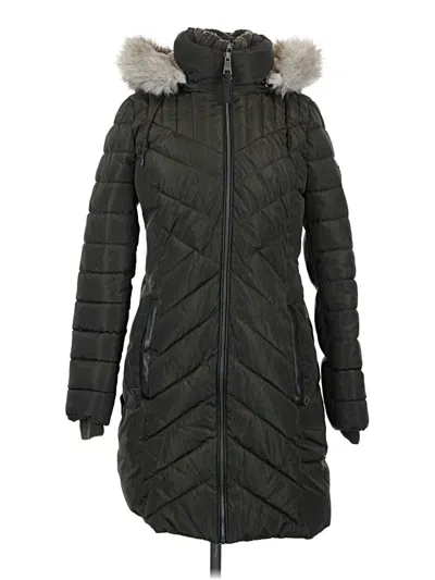 Pre-owned Dkny Coat In Green