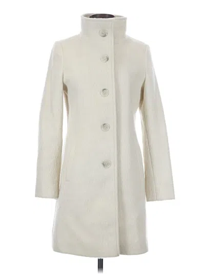 Pre-owned Dkny Coat In Ivory